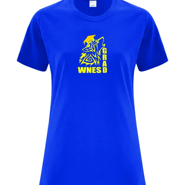 WNES Ladies Grad 2024 Royal Blue Tee